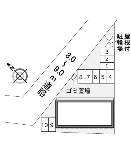 ★手数料０円★登別市美園町３丁目　月極駐車場（LP）